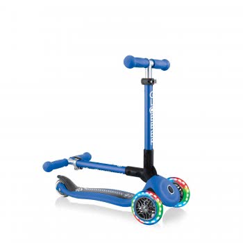 Globber Scooter Junior Foldable Fantasy Lights Flowers Navy Blue 433-100 4895224402640