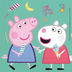 PROCOS Peppa Pig Party Napkins 2-Ply Pack Of 20 Napkins 091034 5201184910344