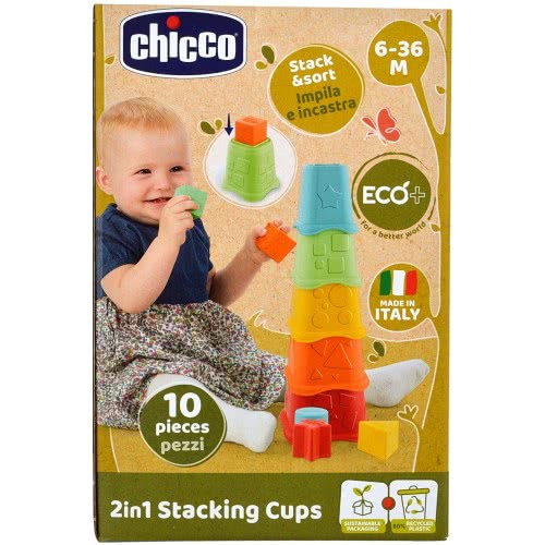 Chicco Stackable Cups 2In1 - Eco + Y02-09373-10 8058664144419