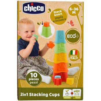 Chicco Stackable Cups 2In1 - Eco + Y02-09373-10 8058664144419