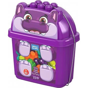 MEGA First Builders Silly Hippo Κουβαδάκι Με Τουβλάκια Ιπποπόταμος (25 Κομμάτια) GRV21 887961911725