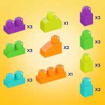 MEGA First Builders Silly Hippo Κουβαδάκι Με Τουβλάκια Ιπποπόταμος (25 Κομμάτια) GRV21 887961911725