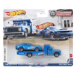 Mattel 18 Dodge Challenger SRT Demon W Retro Rig 2021 Hot Wheels Car Culture Team Transport FLF56 / GRK51 887961906271