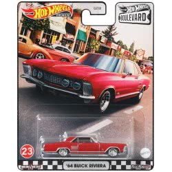 Mattel Diecast Hot Wheels Premium 64 Buick Riviera (Red) 23, 2021 Boulevard Series GJT68 / GRL95 887961907315