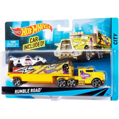 Mattel Hot Wheels Σούπερ Νταλίκα Transporter Truck Rumble Road BDW51 746775307509