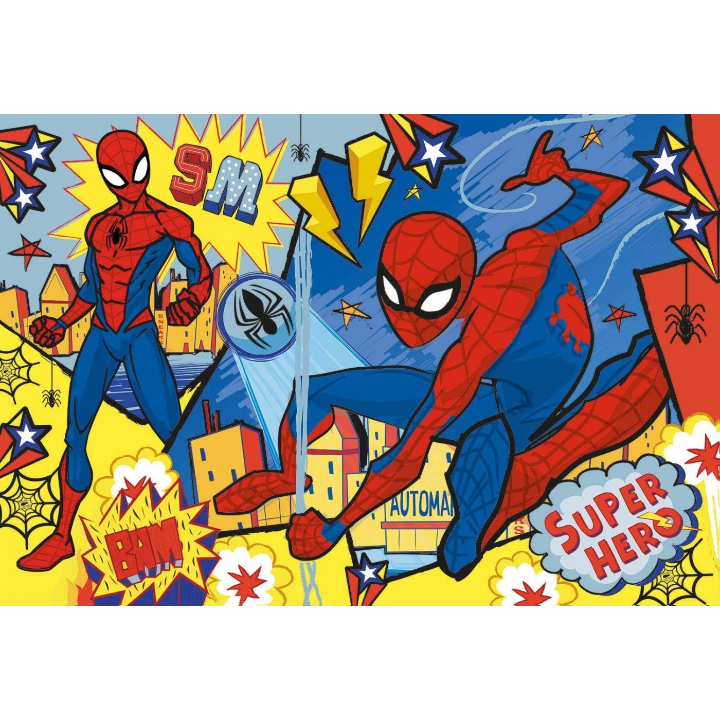 Clementoni Spider-Man Supercolor Maxi Puzzle For Children 24 Pieces ...