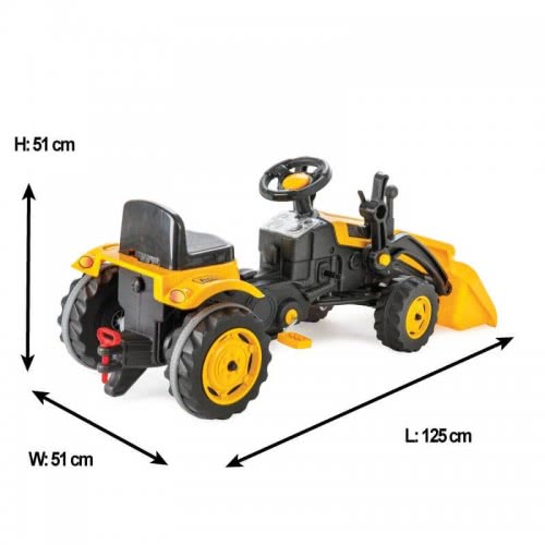Pilsan Pedal Tractor And Frontloader Yellow 07 315 Yellow 8693461073151