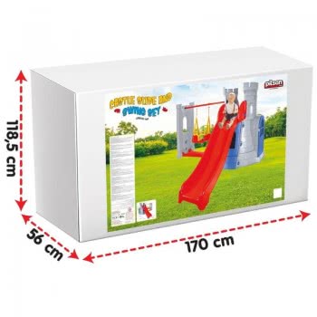 Pilsan Castle With Slide And Swing Set Purple 07 961 PURPLE 8693461017469