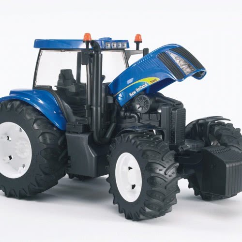 Bruder 01993 &ndash; Trattore New Holland T8040 Con Pala E Rimorchio, Scala 1:16