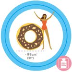 INTEX Φουσκωτό Σωσίβιο Nutty Chocolate Donut Tube, 114 Εκ. 56262 6941057407500