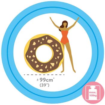 INTEX Φουσκωτό Σωσίβιο Nutty Chocolate Donut Tube, 114 Εκ. 56262 6941057407500