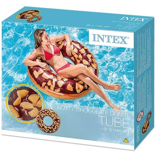INTEX Φουσκωτό Σωσίβιο Nutty Chocolate Donut Tube, 114 Εκ. 56262 6941057407500