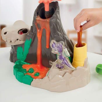 Hasbro Play-Doh Slime Dino Crew Lava Bones Island Volcano Playset For Children 4 Years And Up, Non-Toxic F1500 5010993884803