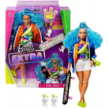 Mattel Extra Doll 4 With Skateboard And 2 Kittens For Kids 3 Years Old Και Up GRN30 887961908503