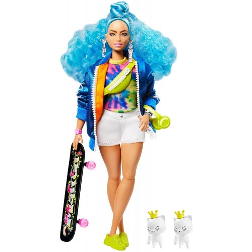 Mattel Extra Doll 4 With Skateboard And 2 Kittens For Kids 3 Years Old Και Up GRN30 887961908503