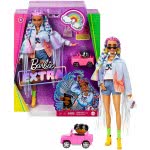 Mattel Extra Doll 5 In Long-Fringe Denim Jacket With Pet Puppy For Kids 3 Years Old Και Up GRN29 887961908497