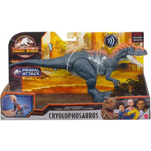 Mattel Jurassic World Camp Cretaceous Sound Strike Cryolophosaurus Medium-Size Dinosaur Figure GJN64 / HCL80 194735013234