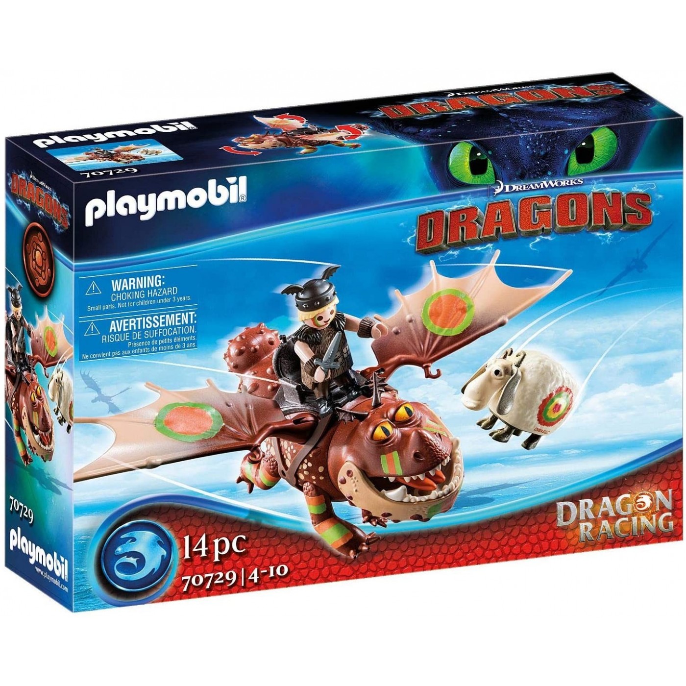 Playmobil Dreamworks Dragon Racing: Fishlegs And Meatlug 70729 | Toys ...