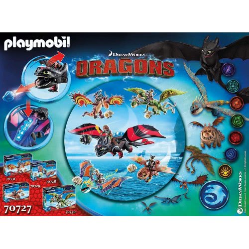 Playmobil Dreamworks Dragon Racing: Hiccup And Toothless, With Light Module 70727 4008789707277