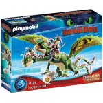 Playmobil Dreamworks Dragon Racing: Πέτρος Και Πέτρα Με Δικέφαλο Δράκο Ρέψιμο Και Αναγούλα 70730 4008789707307