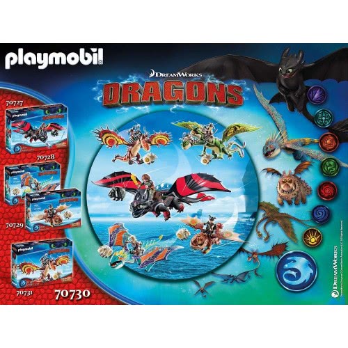 Playmobil Dreamworks Dragon Racing: Ruffnut And Tuffnut With Barf And Belch 70730 4008789707307