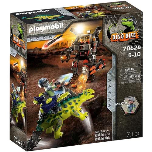 Playmobil Dino Rise Saichania: Αγκυλόσαυρος Με Μαχητή Εναντίον Ρομπότ 70626 4008789706263