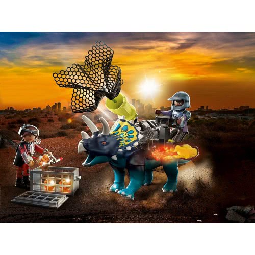 Playmobil Dino Rise Triceraptos: Τρικεράτωψ Με Πανοπλία-Κανόνι Και Μαχητές 70627 4008789706270