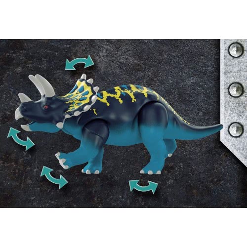 Playmobil Dino Rise Triceraptos: Τρικεράτωψ Με Πανοπλία-Κανόνι Και Μαχητές 70627 4008789706270