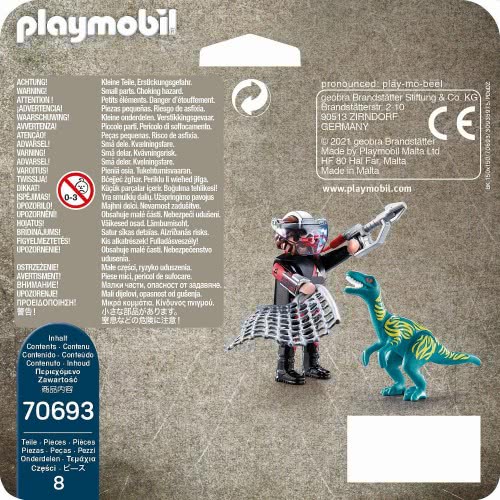 Playmobil Duo Pack Velociraptor And Hunter, Aged 4 Years 70693 4008789706935