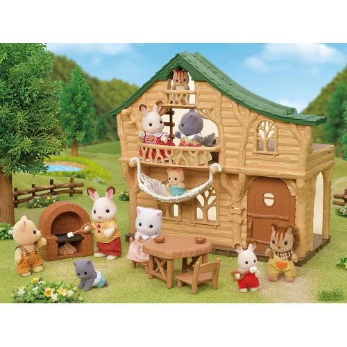 Epoch Sylvanian Families: Lakeside Lodge Log Cabin 5451 5054131054512
