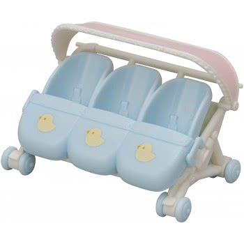 Epoch Sylvanian Families Triplets Stroller - Dollhouse Playsets 5533 5054131055335