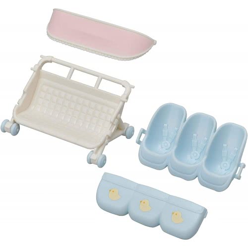 Epoch Sylvanian Families Triplets Stroller - Dollhouse Playsets 5533 5054131055335