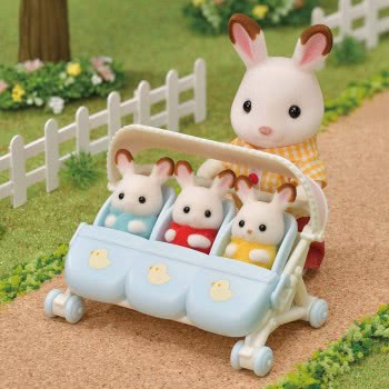 Epoch Sylvanian Families: Triplets Καροτσάκι Τριδύμων 5533 5054131055335