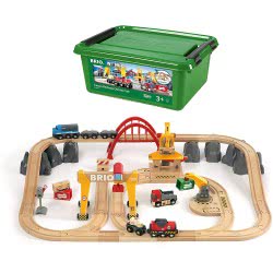 Brio World World Deluxe Cargo Train Set For Kids Age 3 Years And Up, Compatible With All  Train Sets 33097 7312350330977