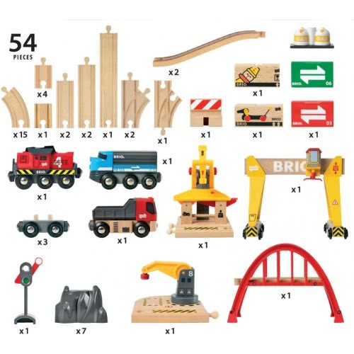 Brio World World Deluxe Cargo Train Set For Kids Age 3 Years And Up, Compatible With All  Train Sets 33097 7312350330977