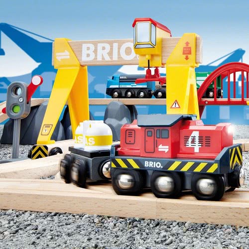 Brio World World Deluxe Cargo Train Set For Kids Age 3 Years And Up, Compatible With All  Train Sets 33097 7312350330977