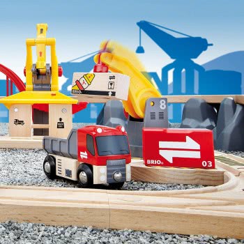 Brio World World Deluxe Cargo Train Set For Kids Age 3 Years And Up, Compatible With All  Train Sets 33097 7312350330977