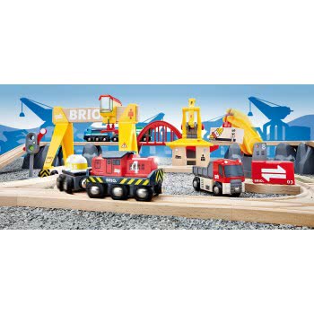 Brio World World Deluxe Cargo Train Set For Kids Age 3 Years And Up, Compatible With All  Train Sets 33097 7312350330977