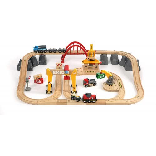 Brio World World Deluxe Cargo Train Set For Kids Age 3 Years And Up, Compatible With All  Train Sets 33097 7312350330977