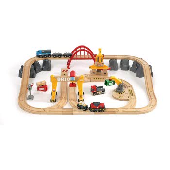 Brio World World Deluxe Cargo Train Set For Kids Age 3 Years And Up, Compatible With All  Train Sets 33097 7312350330977