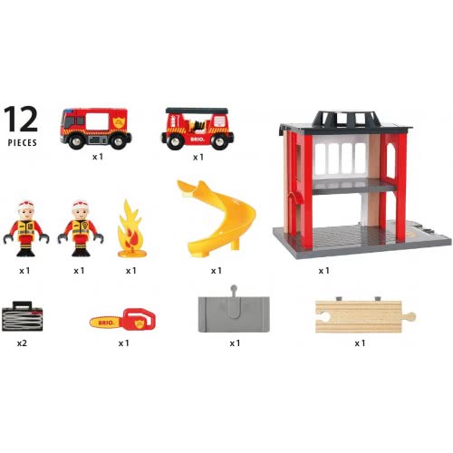 Brio World World Fire Και Rescue - Rescue Central Fire Station For Kids Age 3 Years Up - Compatible With All  Train Sets 33833 7