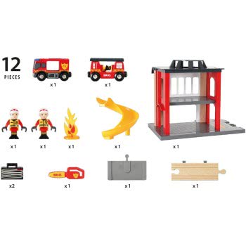 Brio World World Fire Και Rescue - Rescue Central Fire Station For Kids Age 3 Years Up - Compatible With All  Train Sets 33833 7