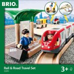 Brio World World Rail And Road Travel Train Set For Kids Age 3 Years And Up, Compatible With All  Train Sets 33209 7312350332094