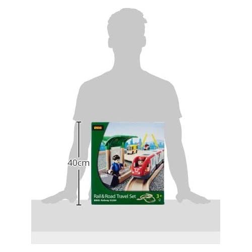 Brio World World Rail And Road Travel Train Set For Kids Age 3 Years And Up, Compatible With All  Train Sets 33209 7312350332094
