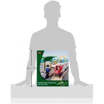 Brio World World Rail And Road Travel Train Set For Kids Age 3 Years And Up, Compatible With All  Train Sets 33209 7312350332094