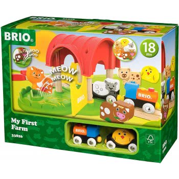 Brio World My First Railway Farm Train Set Toddler Toy For Kids 18 Months And Up Compatible With All  Train Sets 33826 731235033