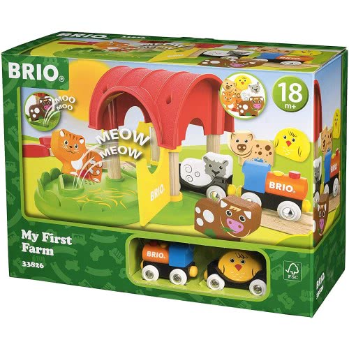 Brio World My First Railway Farm Train Set Toddler Toy For Kids 18 Months And Up Compatible With All  Train Sets 33826 731235033