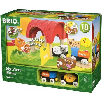 Brio World My First Railway Farm Train Set Toddler Toy For Kids 18 Months And Up Compatible With All  Train Sets 33826 731235033