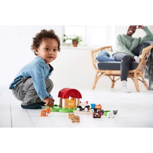 Brio World My First Railway Farm Train Set Toddler Toy For Kids 18 Months And Up Compatible With All  Train Sets 33826 731235033