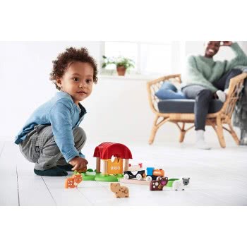 Brio World My First Railway Farm Train Set Toddler Toy For Kids 18 Months And Up Compatible With All  Train Sets 33826 731235033